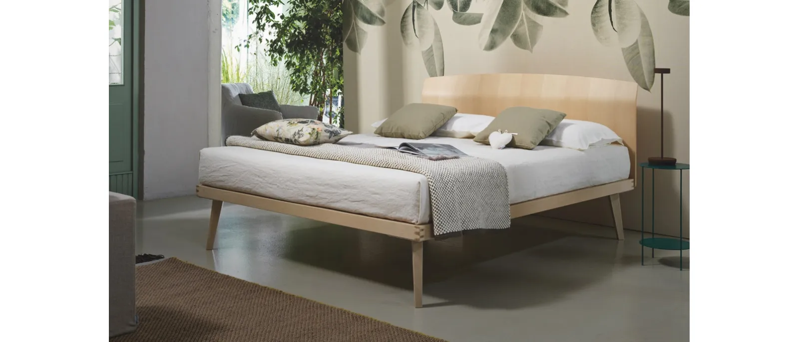 Letto Simplicity Project Idea in legno di faggio di Dorsal
