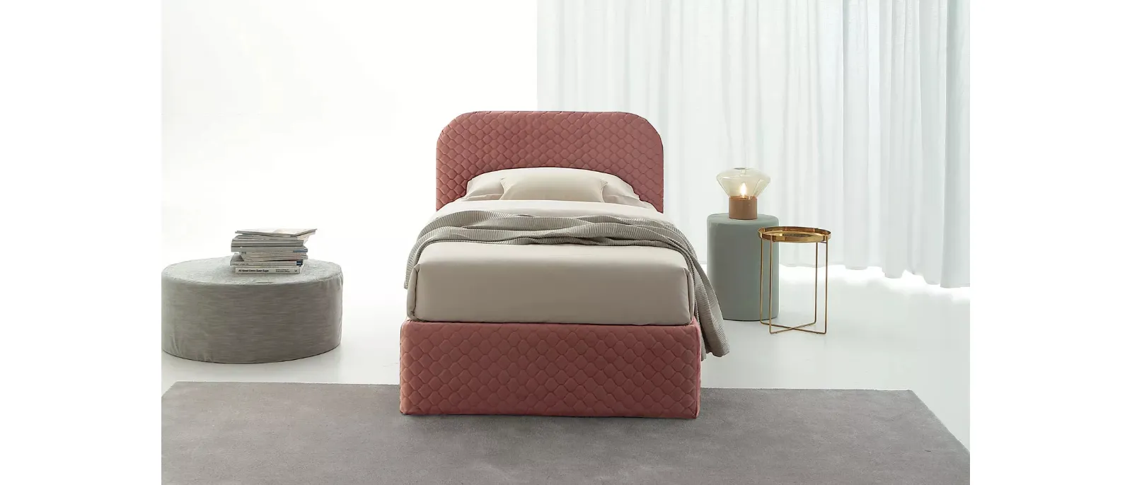 Letto Singolo con contenitore Golf 602A di Oggioni