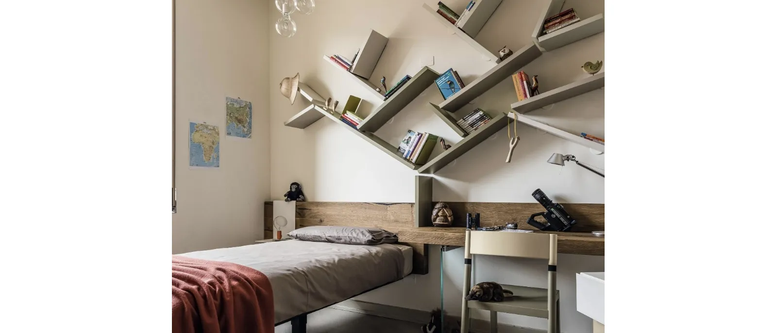 Letto singolo Fluttua Kids Young 0283 di Lago