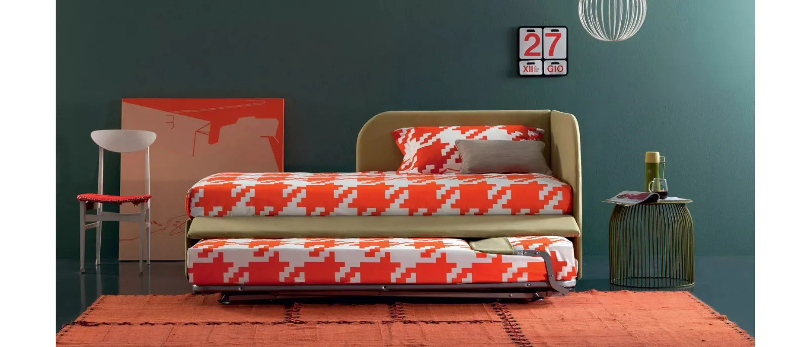 Daybed singolo con letto estraibile Golf 530 di Oggioni