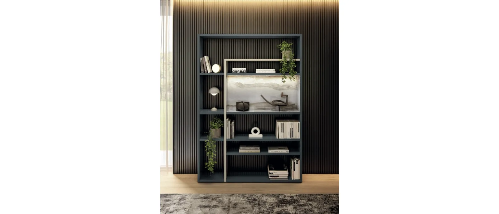Libreria a muro 30mm 2733 di Lago