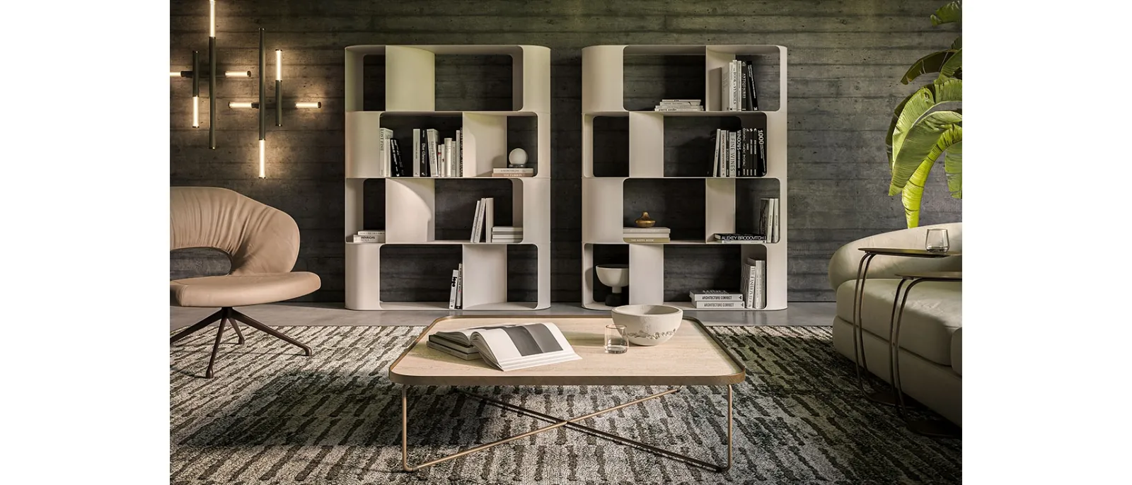 Libreria divisoria Fulham di Cattelan Italia