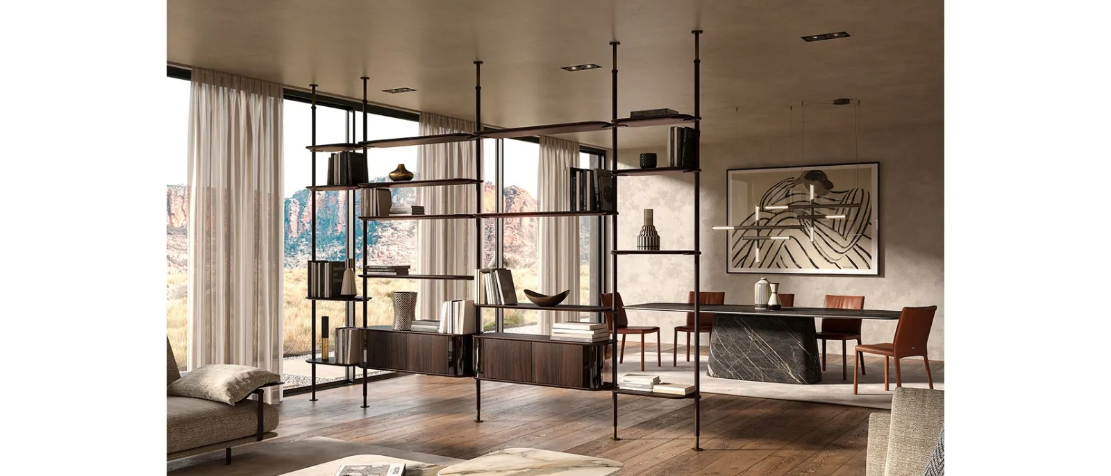 Libreria divisoria Harbour di Cattelan Italia