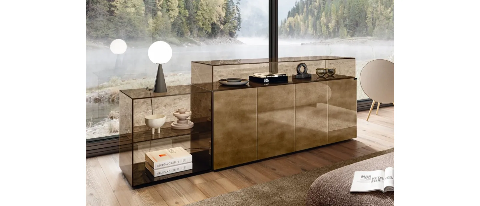 Madia 36e8 Glass 1339 in vetro effetto bronzo di Lago