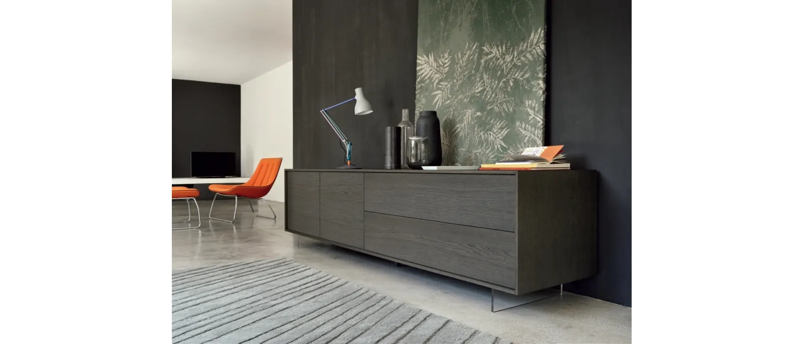 Madia Lampo Basic 16sx con riquadro in Rovere grigio di Sangiacomo