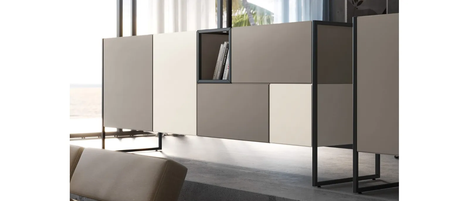 Madia Rebel RS 10 in laccato opaco bicolore di Fimar