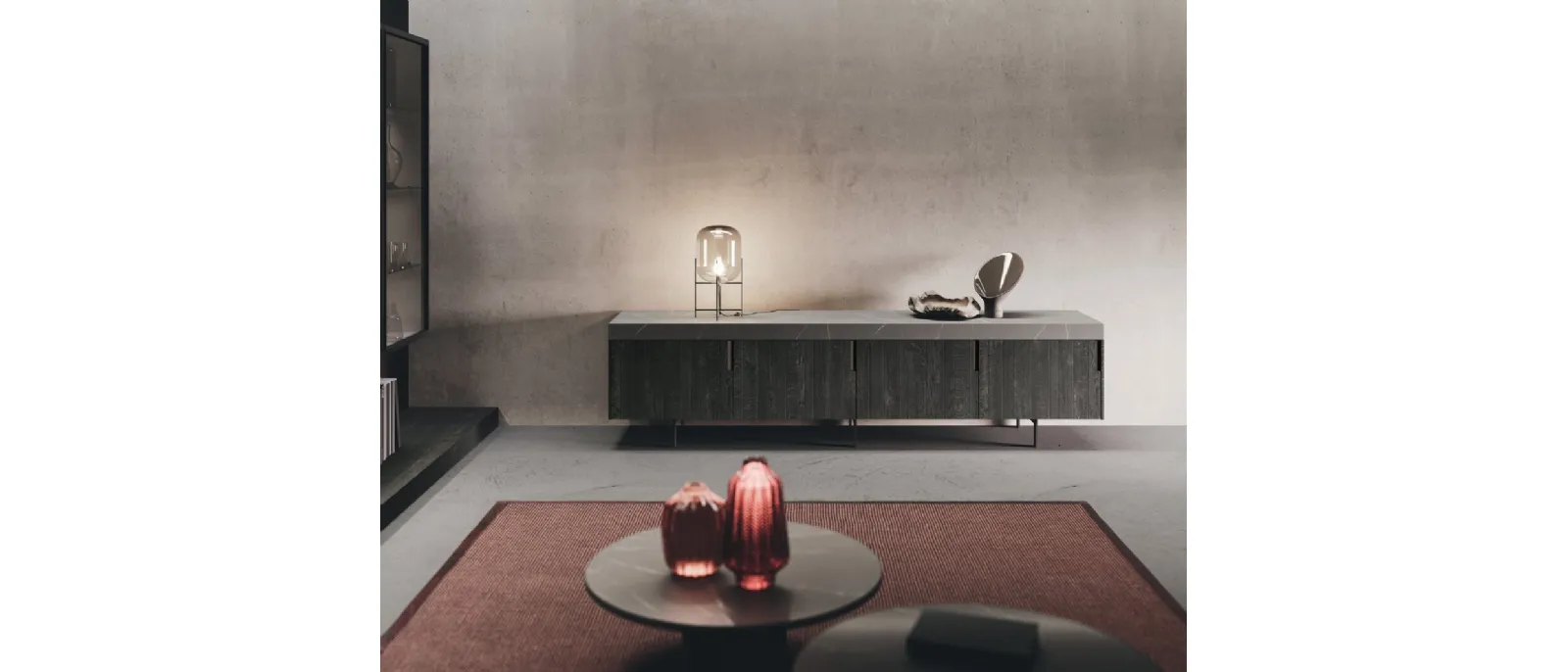 Madia Vogue Legno in rovere e gres di Binova