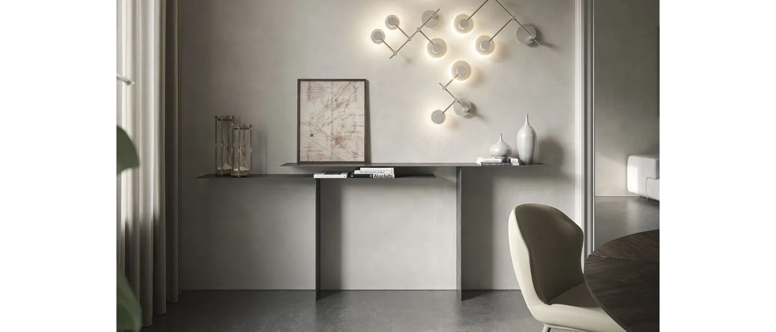 Consolle di design in acciaio Tee di Cattelan Italia
