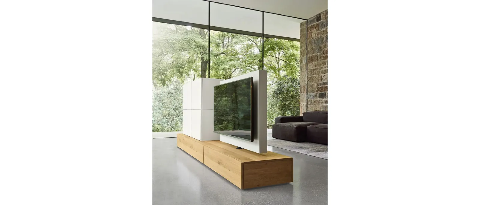 Mobile Porta Tv Tv Units Roto Lampo in legno e laccato di Sangiacomo