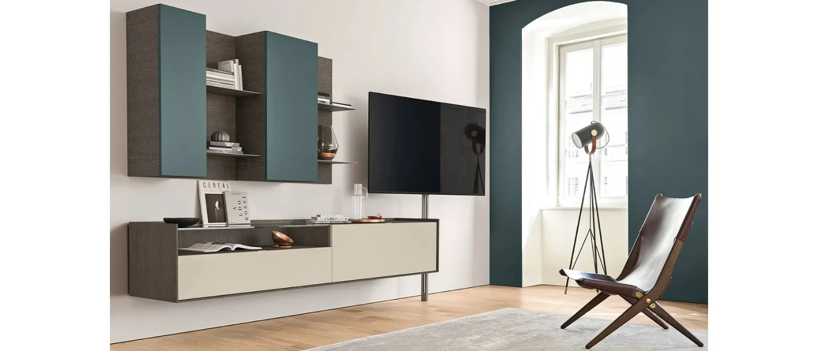 Mobile Porta Tv Tv Video in laccato di Sangiacomo