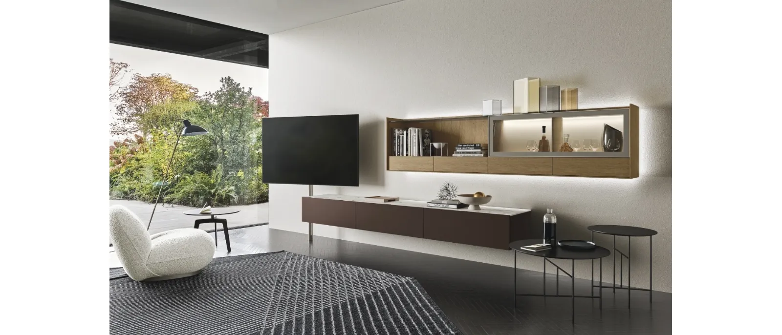 Parete Attrezzata Cabaret Glass 01 di Sangiacomo