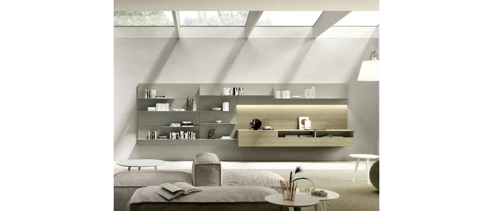 Parete Attrezzata Domino Boiserie 03 di Sangiacomo