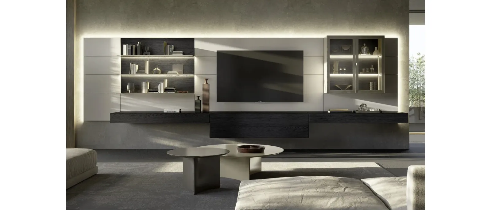 Parete Attrezzata Domino Boiserie 04 di Sangiacomo