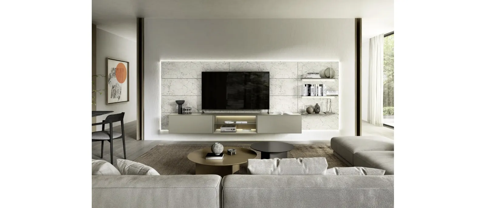 Parete Attrezzata Domino Boiserie 05 di Sangiacomo