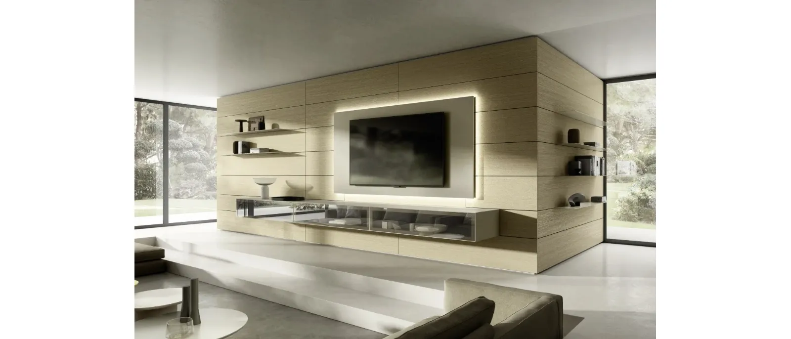 Parete Attrezzata Domino Boiserie 08 di Sangiacomo