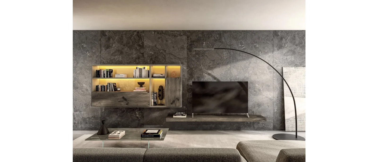 Parete Attrezzata Home Office 1206 di Lago