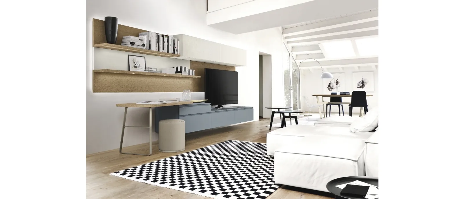 Parete Attrezzata Lampo 004 Laccata di Sangiacomo