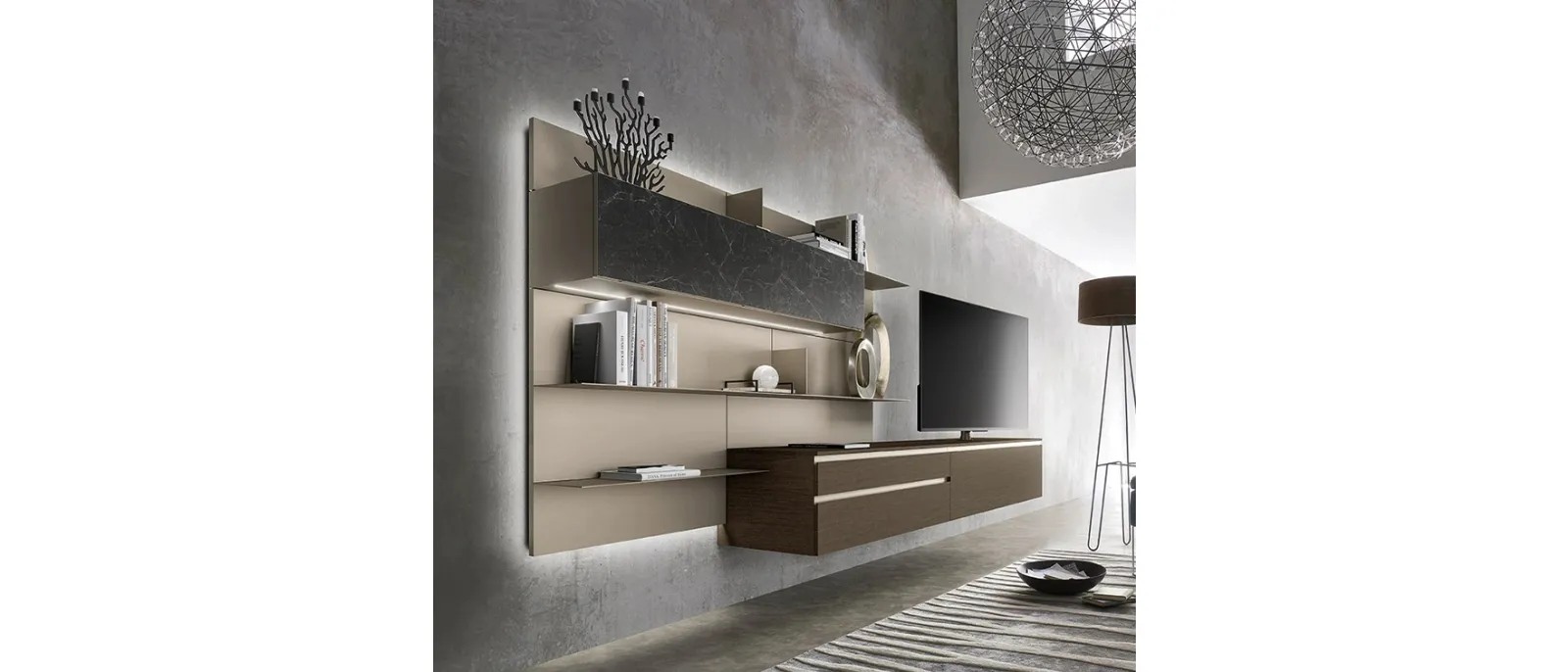 Parete Attrezzata Lampo 017 di Sangiacomo