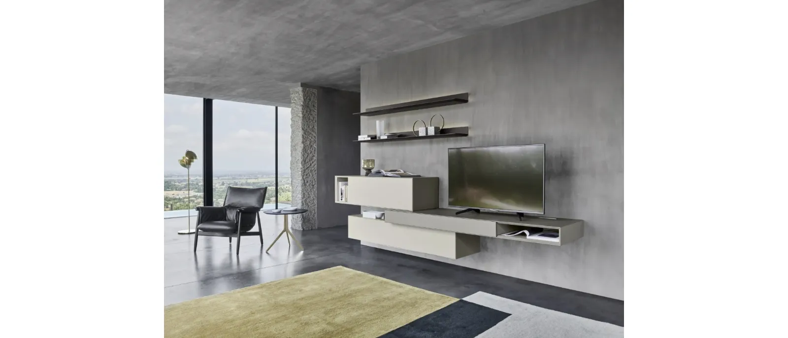 Parete Attrezzata sospesa Domino 04 di Sangiacomo