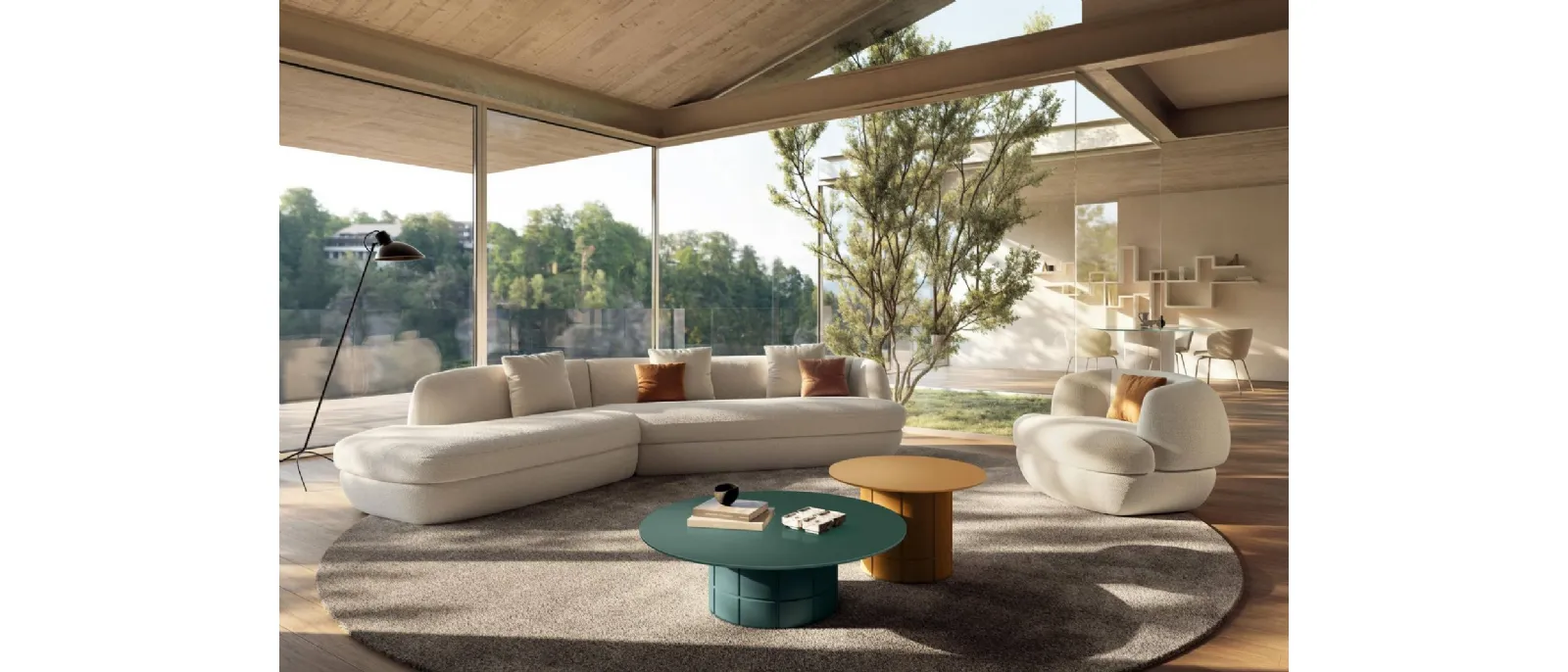 Poltrona in tessuto imbottito Biza di Lago