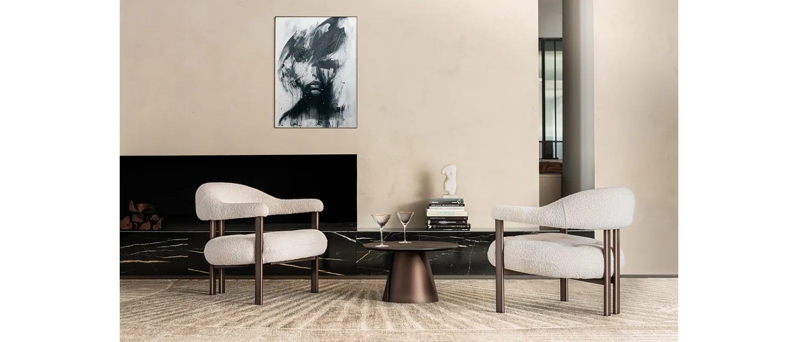 Poltrona in tessuto Greta Lounge di Cattelan Italia
