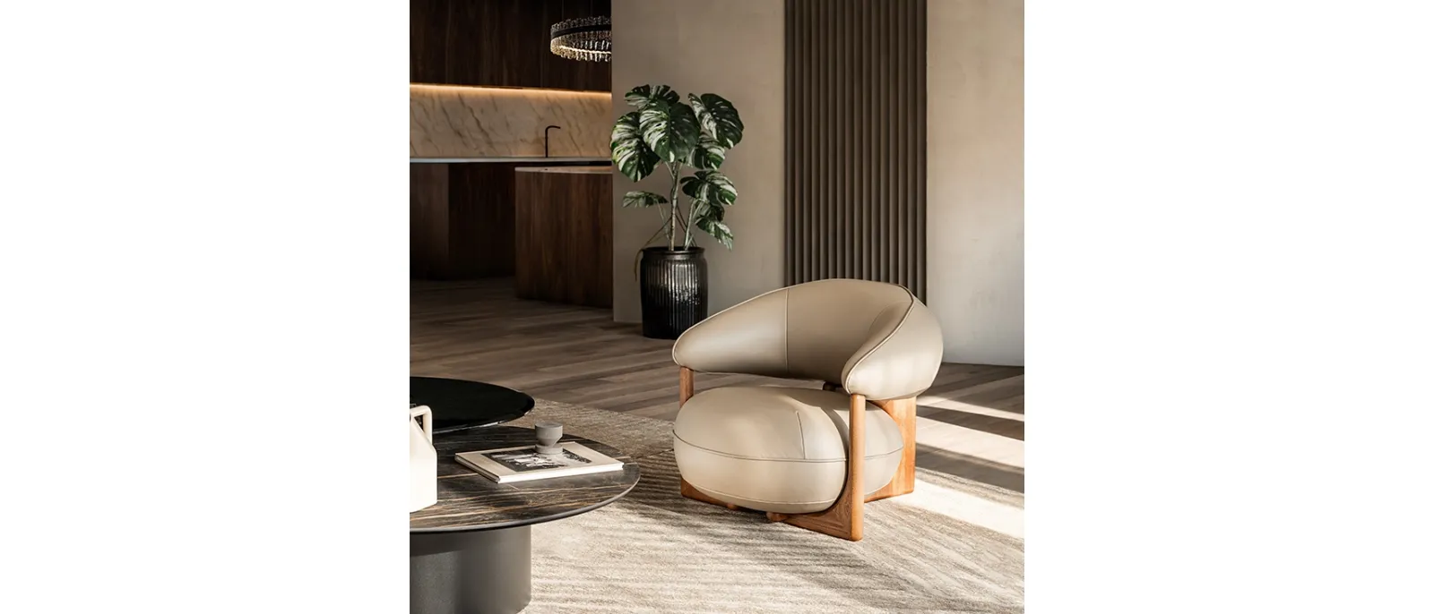 Poltrona in pelle Ruby Lounge di Cattelan Italia