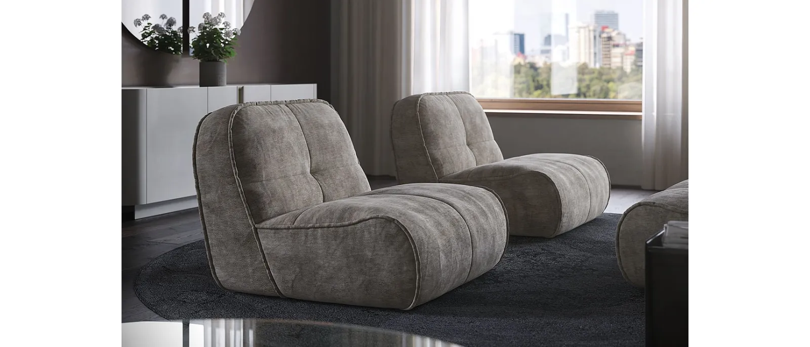 Poltrona imbottita Spencer di Cattelan Italia