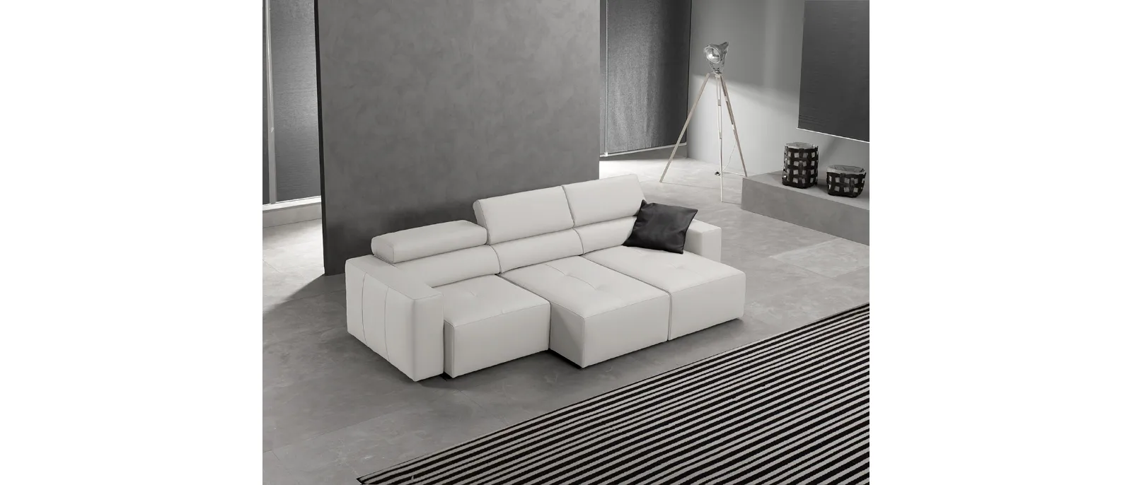 Divano lineare con seduta relax a libera estrazione Bongo di Excò