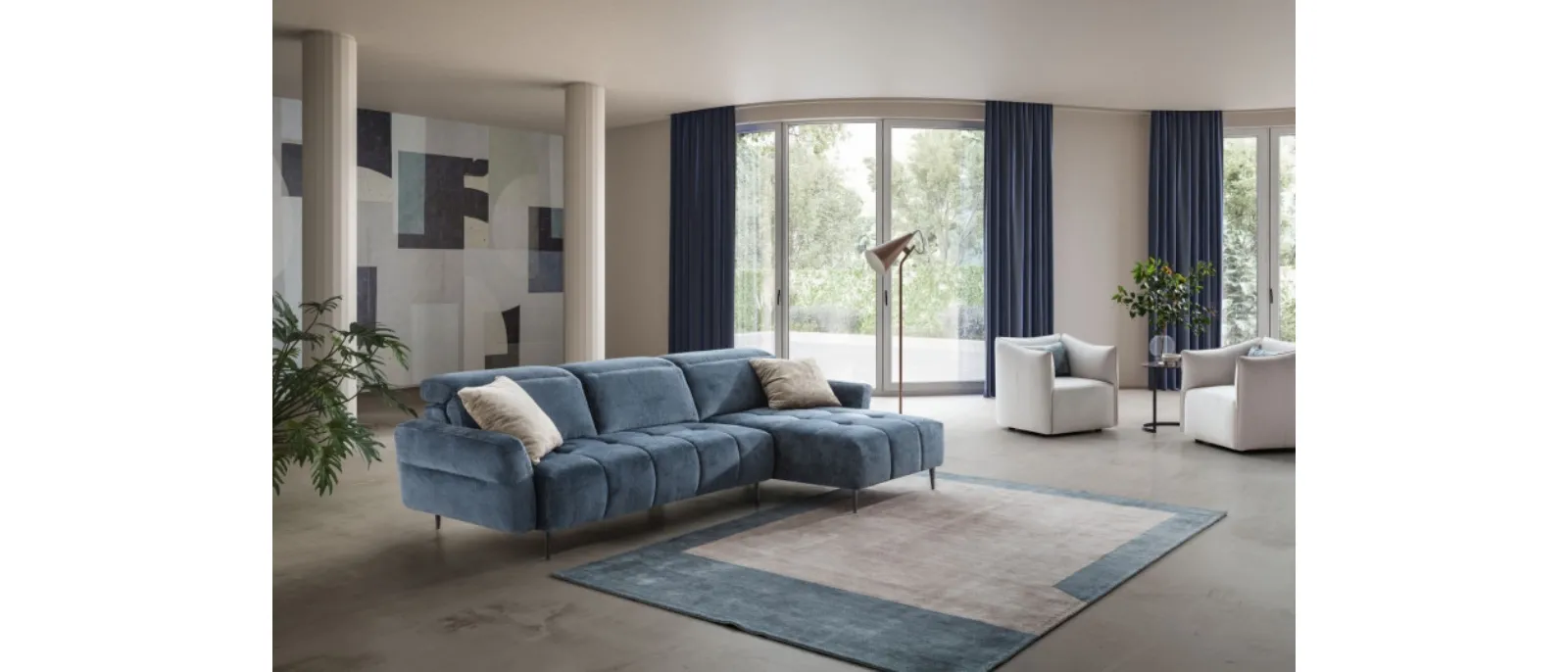 Divano con penisola Gillan di Le Comfort