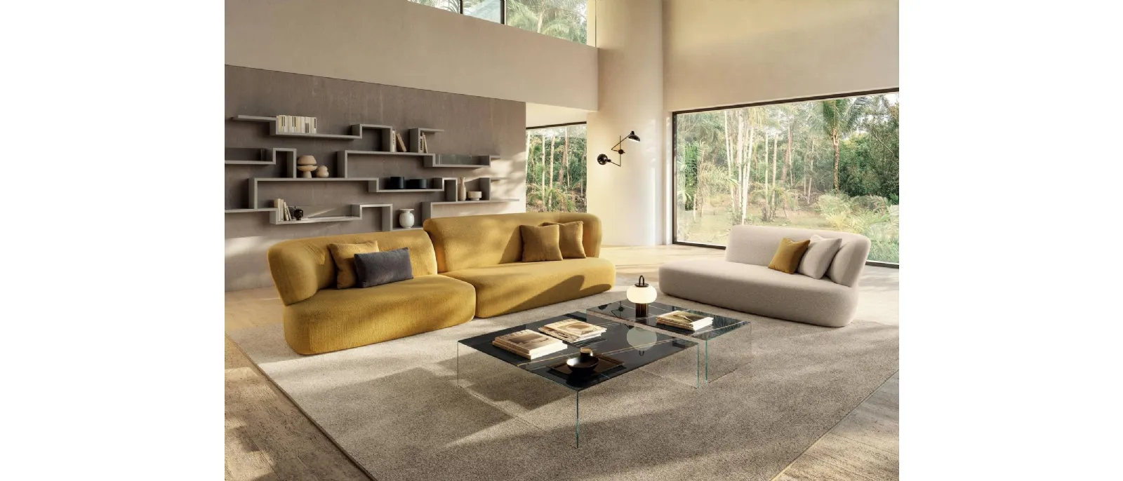 Divano lineare Londy di Lago