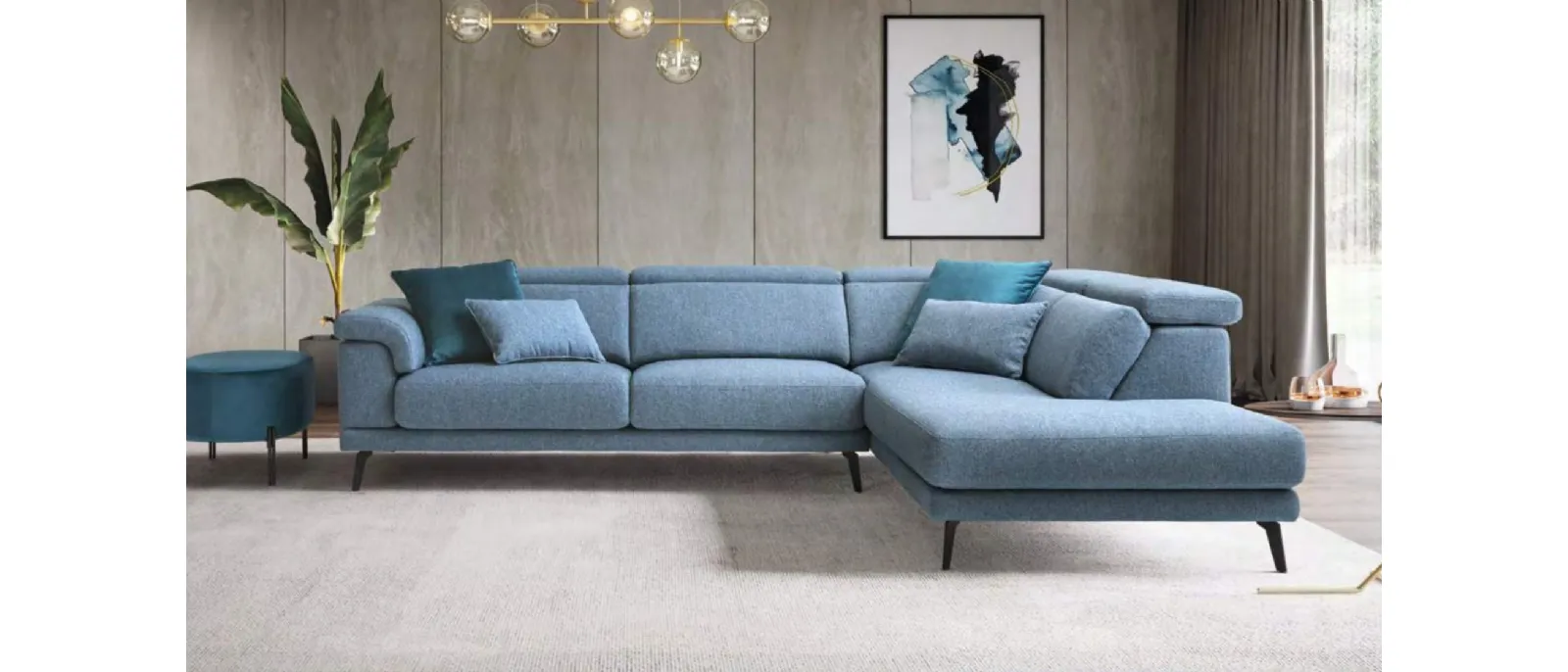 Divano in tessuto ad angolo Norton di Le Comfort