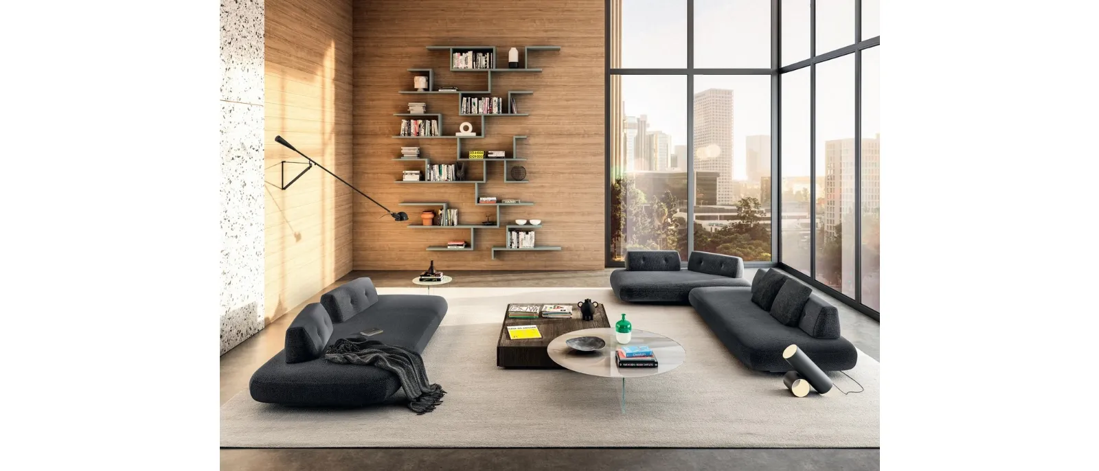 Divano lineare di design Sand 1132 di Lago