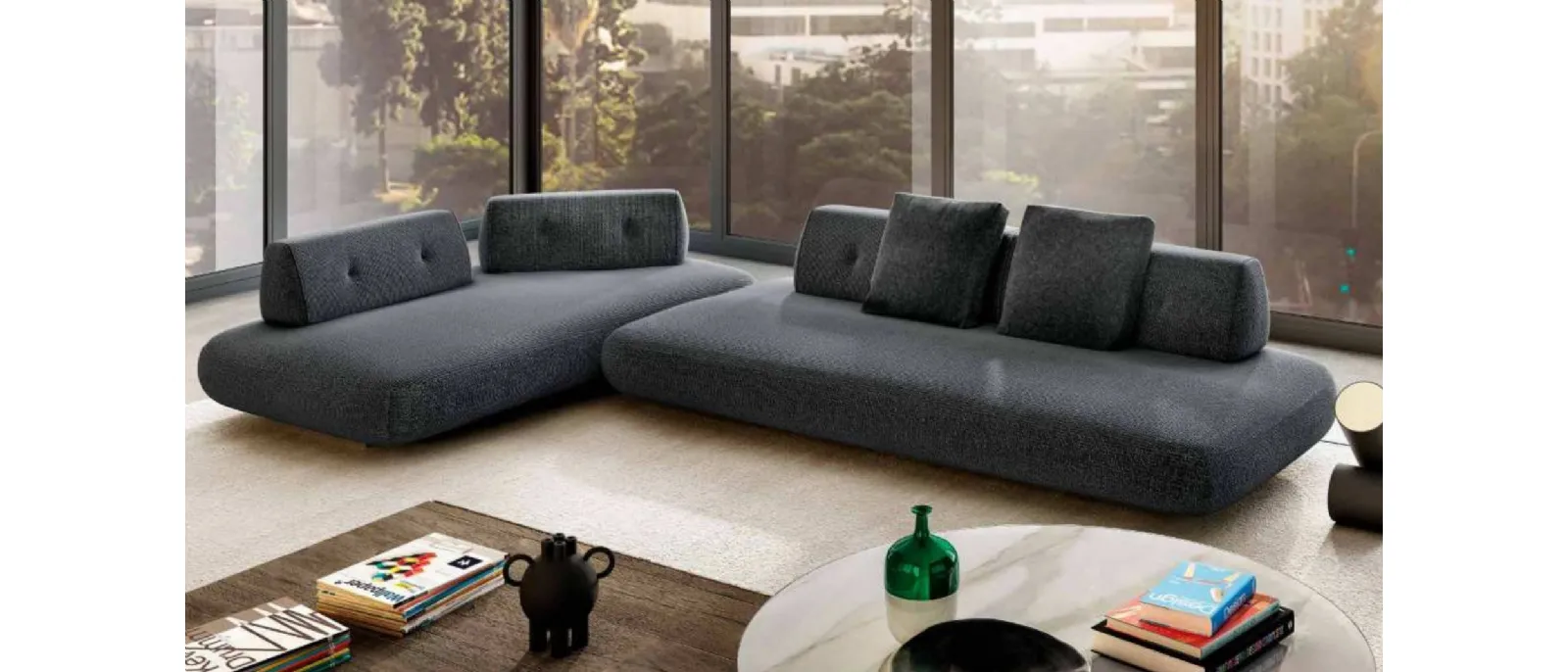 Divano ad angolo di design Sand 1144 di Lago