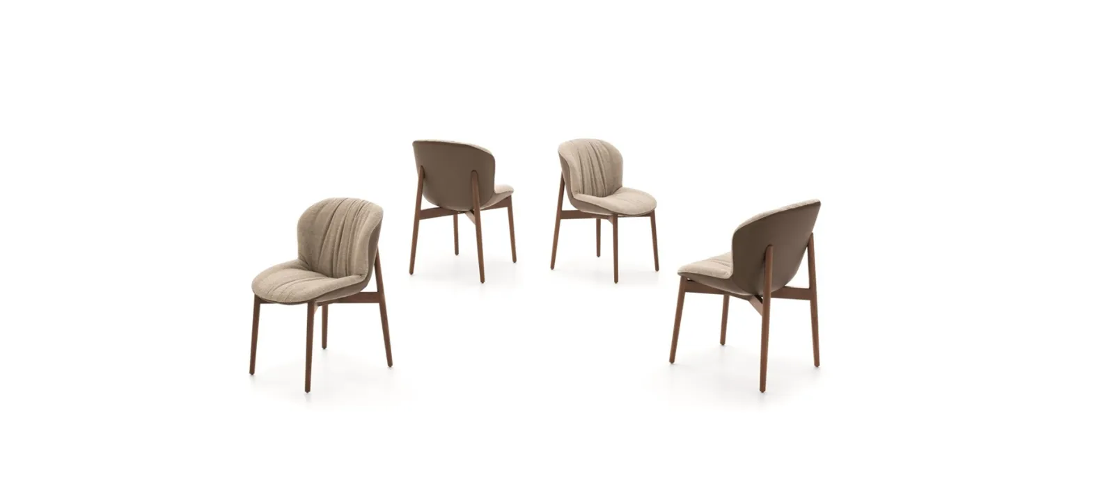Sedia in tessuto con gambe in legno massello Bounty di Ditre Italia