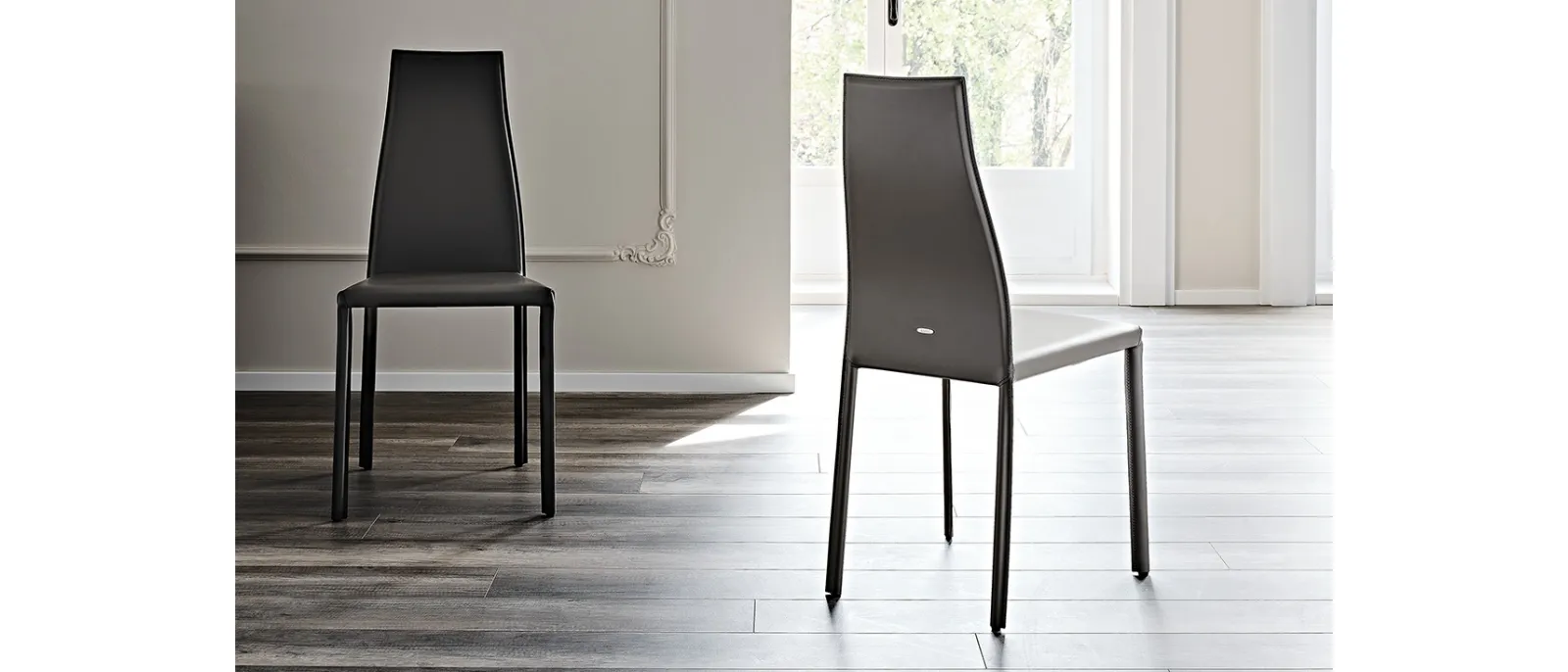Sedia in cuoio Kaori di Cattelan Italia
