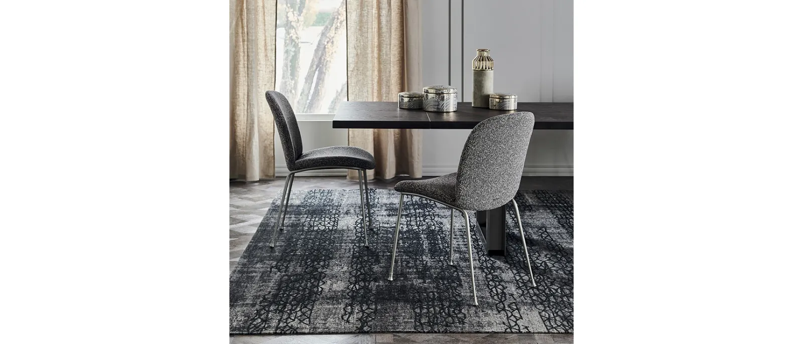 Sedia in tessuto con struttura in metallo Tina di Cattelan Italia