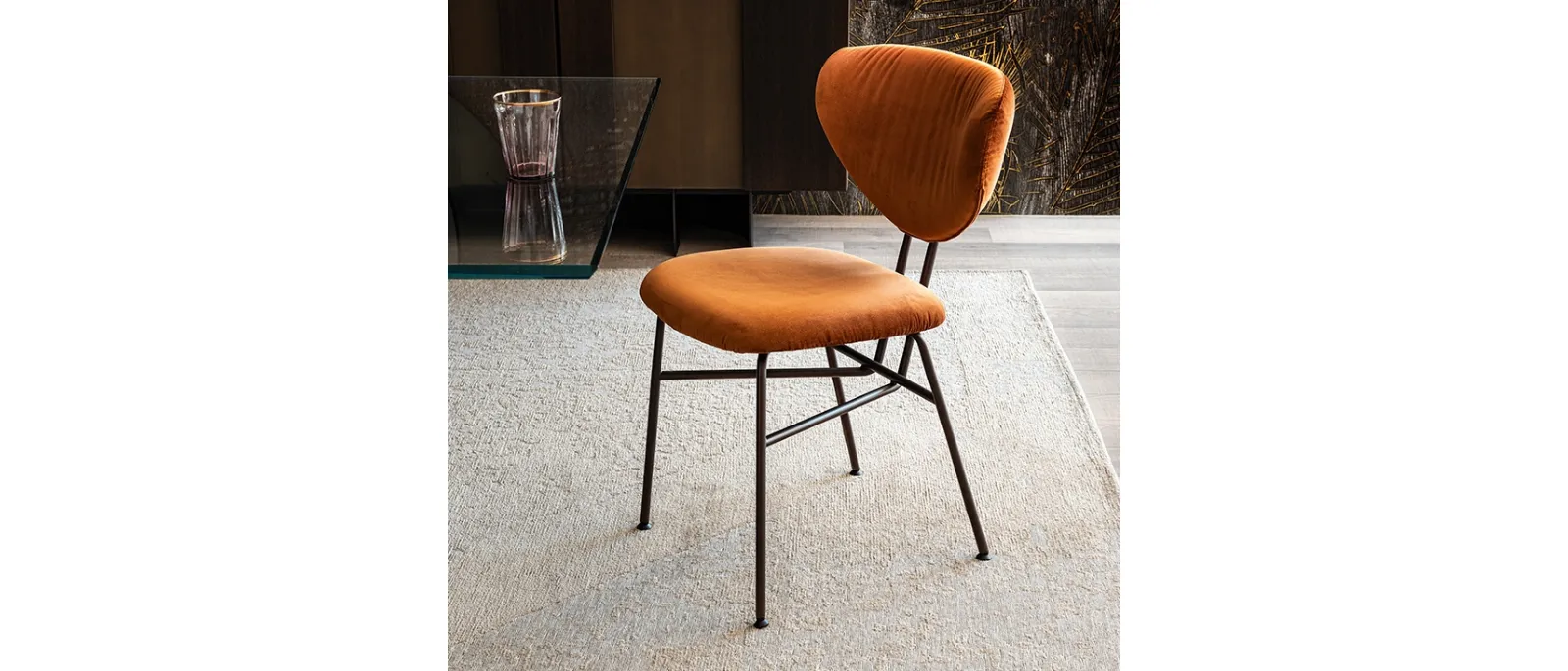 Sedia Chloe in velluto di Cattelan Italia