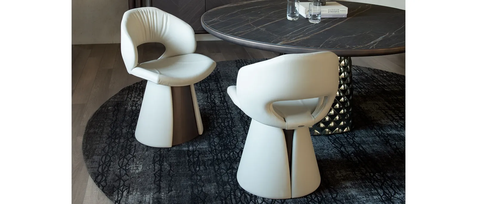 Sedia Dafne in pelle di Cattelan Italia