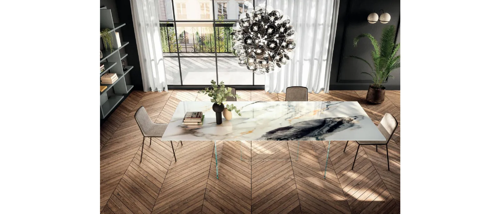 Sedia Pletra 2536 in tessuto di Lago