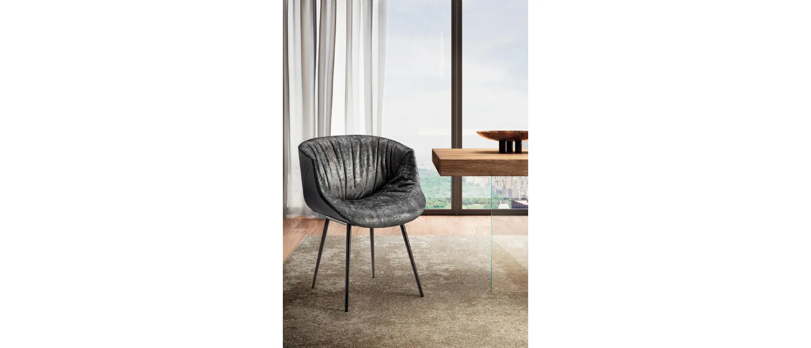 Sedia in tessuto Nacho SED030 di Lago