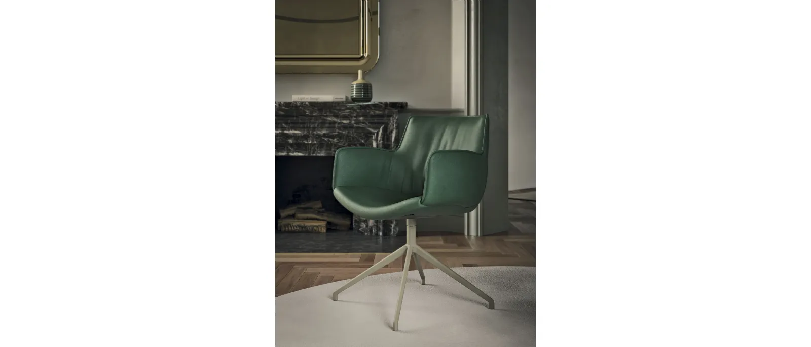 Sedia girevole Rhonda Turn di Cattelan Italia