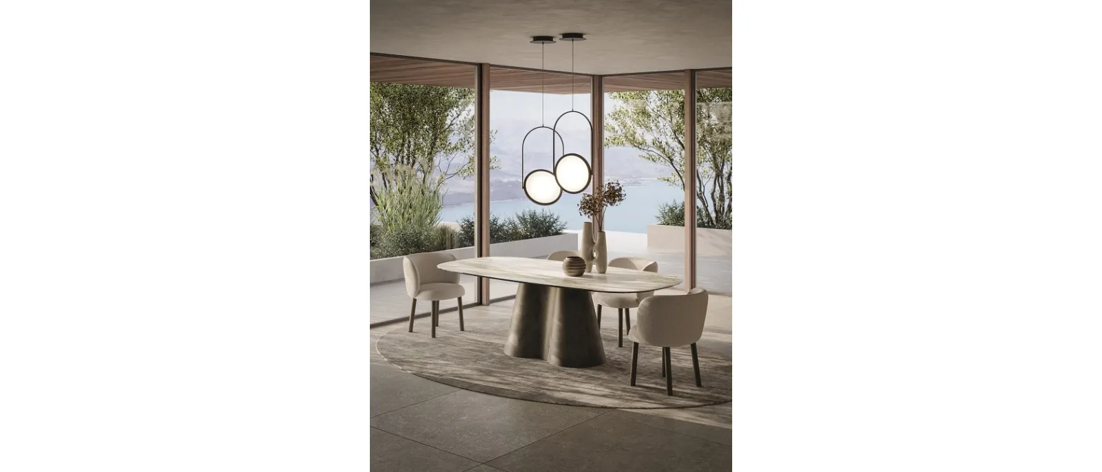Sedia Shanti in tessuto imbottito di Ronda Design