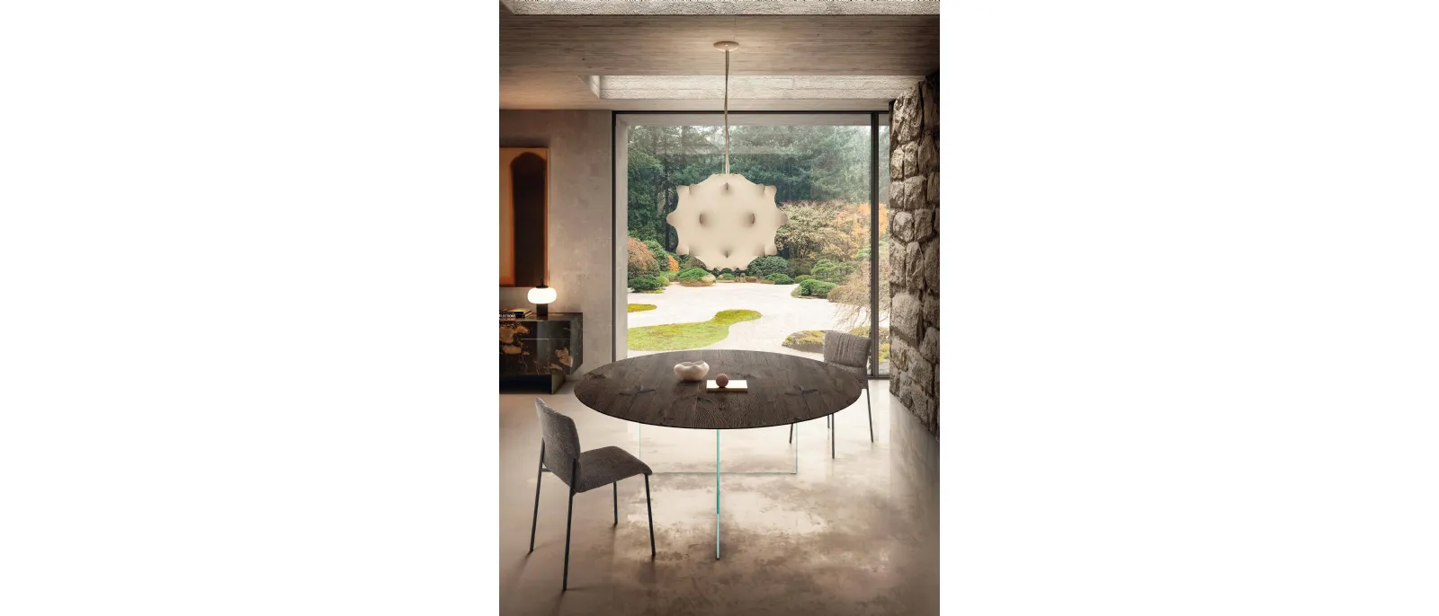 Tavolo Air Slim 2260W rotondo in legno di Lago