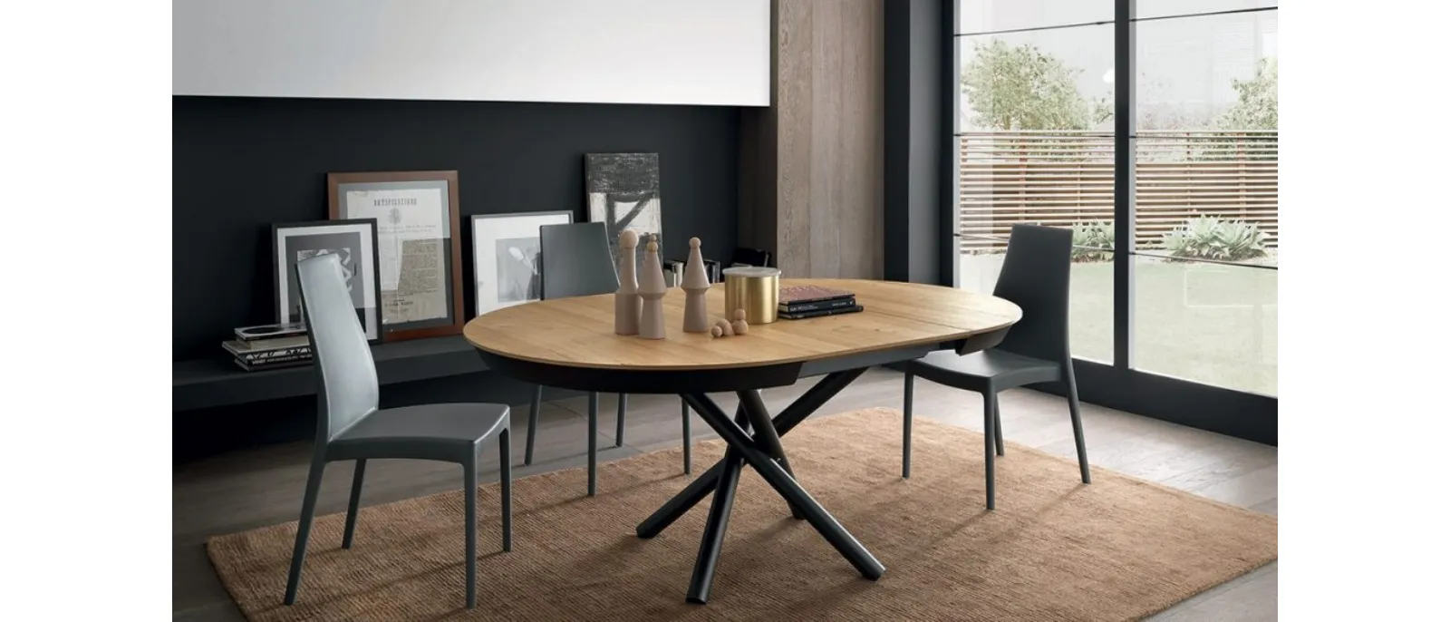 Tavolo allungabile Fahrenheit Round in Rovere di Altacom