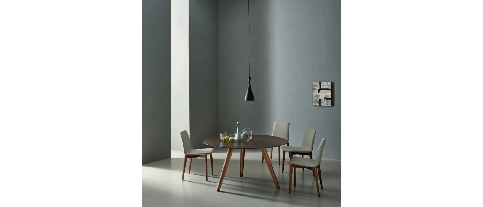 Tavolo Bistrot in ceramica Ossido Bruno di Sangiacomo