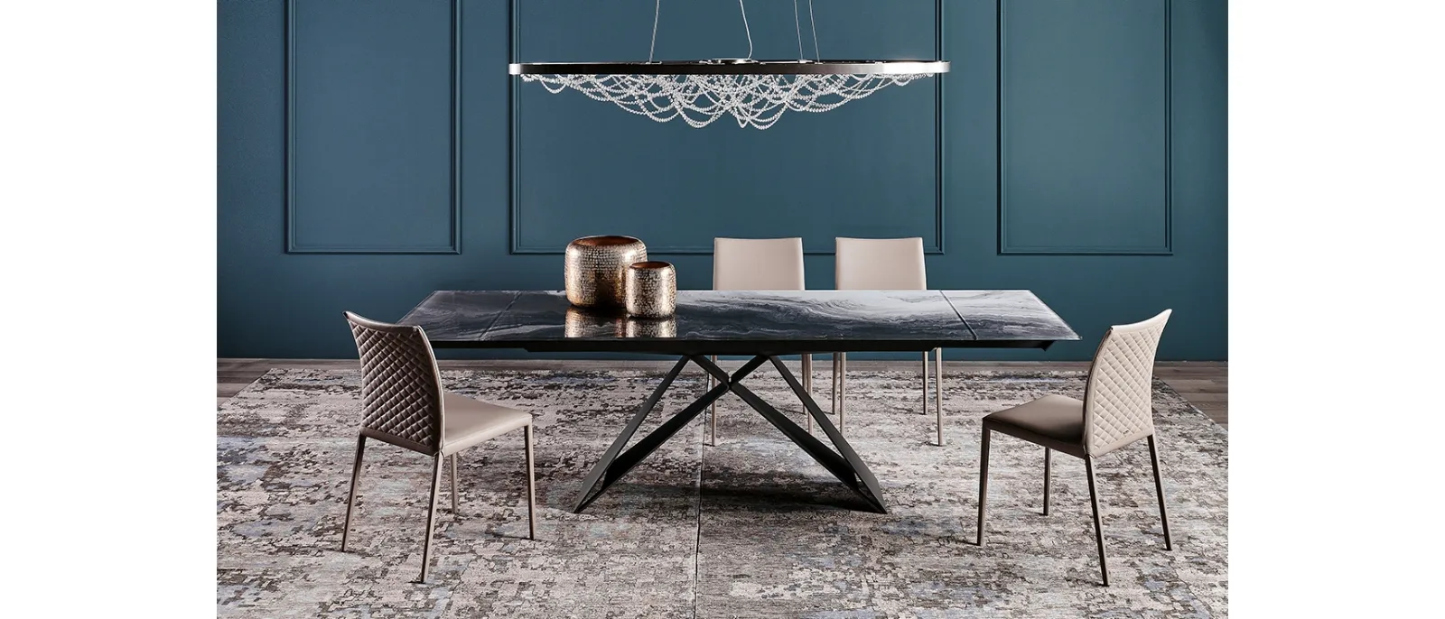 Tavolo Premier Crystalart Drive di Cattelan Italia