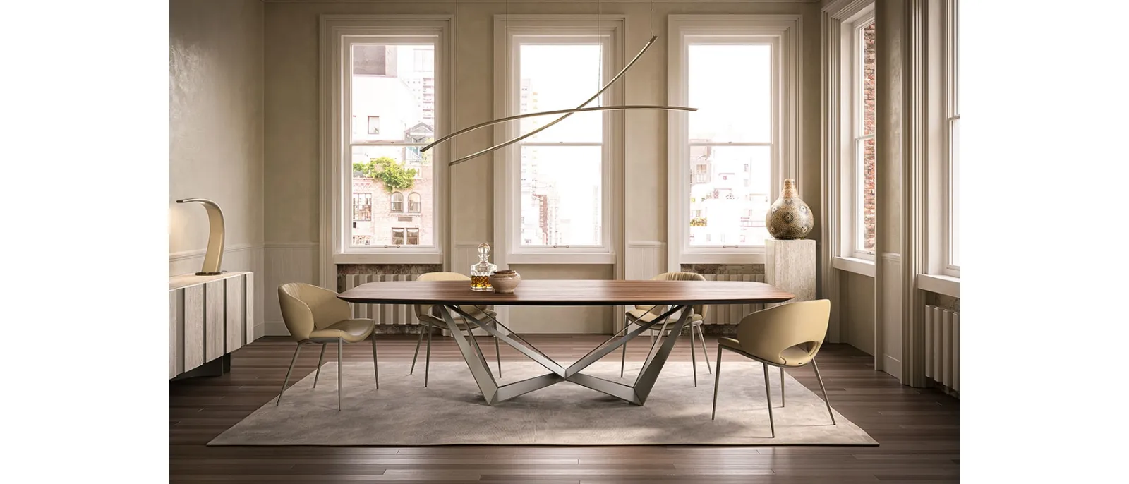 Tavolo Skorpio Wood di Cattelan Italia
