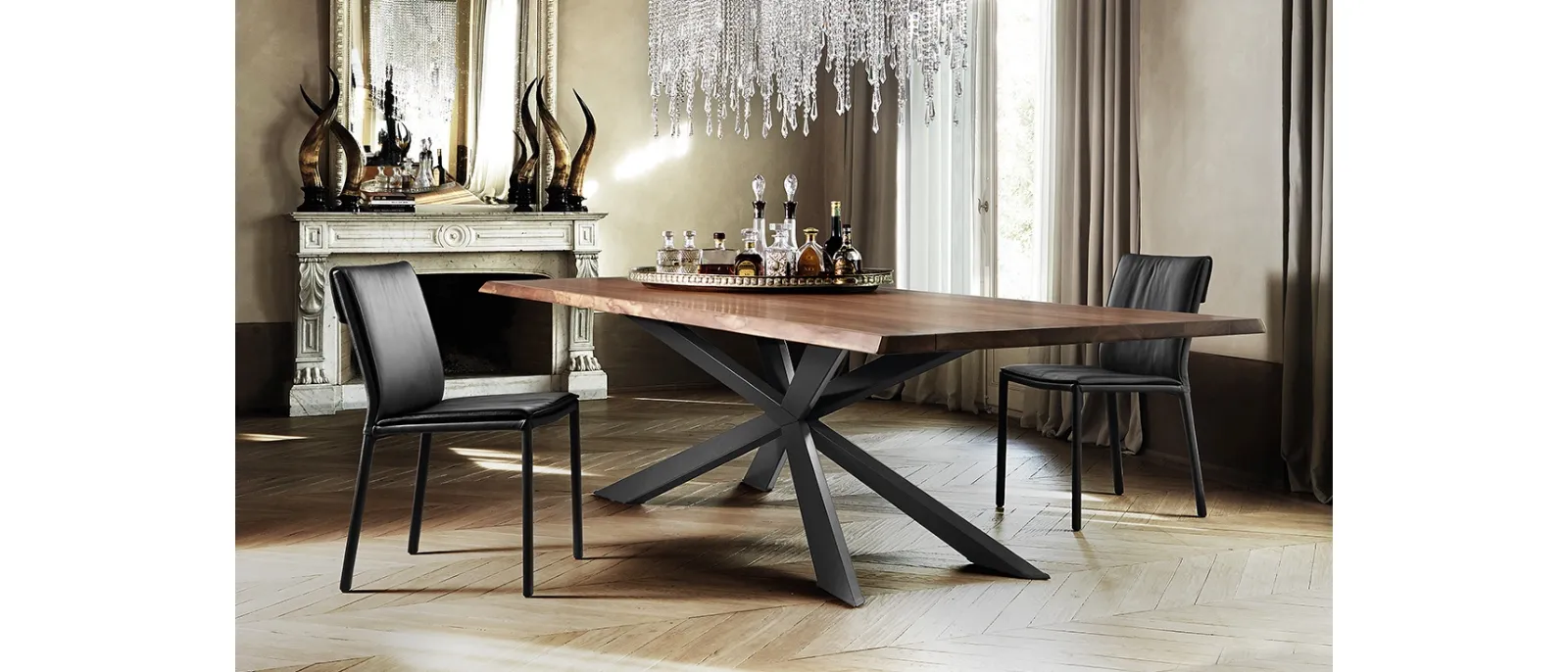 Tavolo Spyder Wood di Cattelan Italia