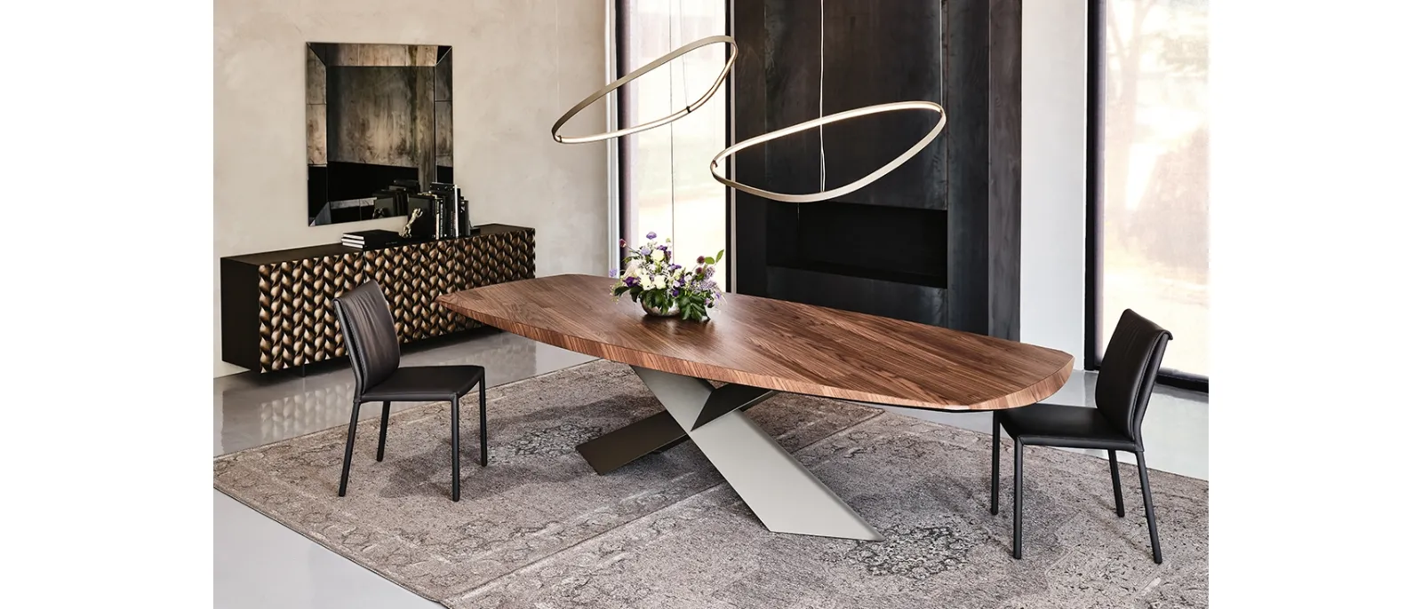 Tavolo con piano in legno Tyron Wood di Cattelan Italia