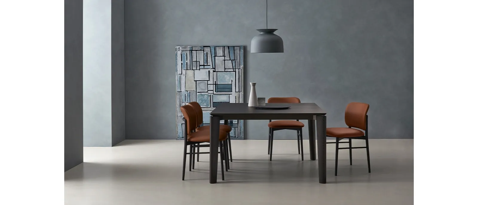 Tavolo allungabile Desco in Rovere Carbone di Sangiacomo